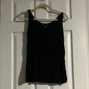 Armani Exchange Black Scoop Neck Tank